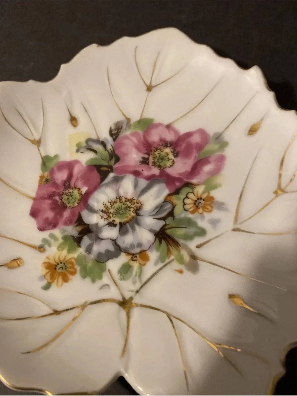 Vintage Berkshire Fine China Leaf Shaped Candy Dish